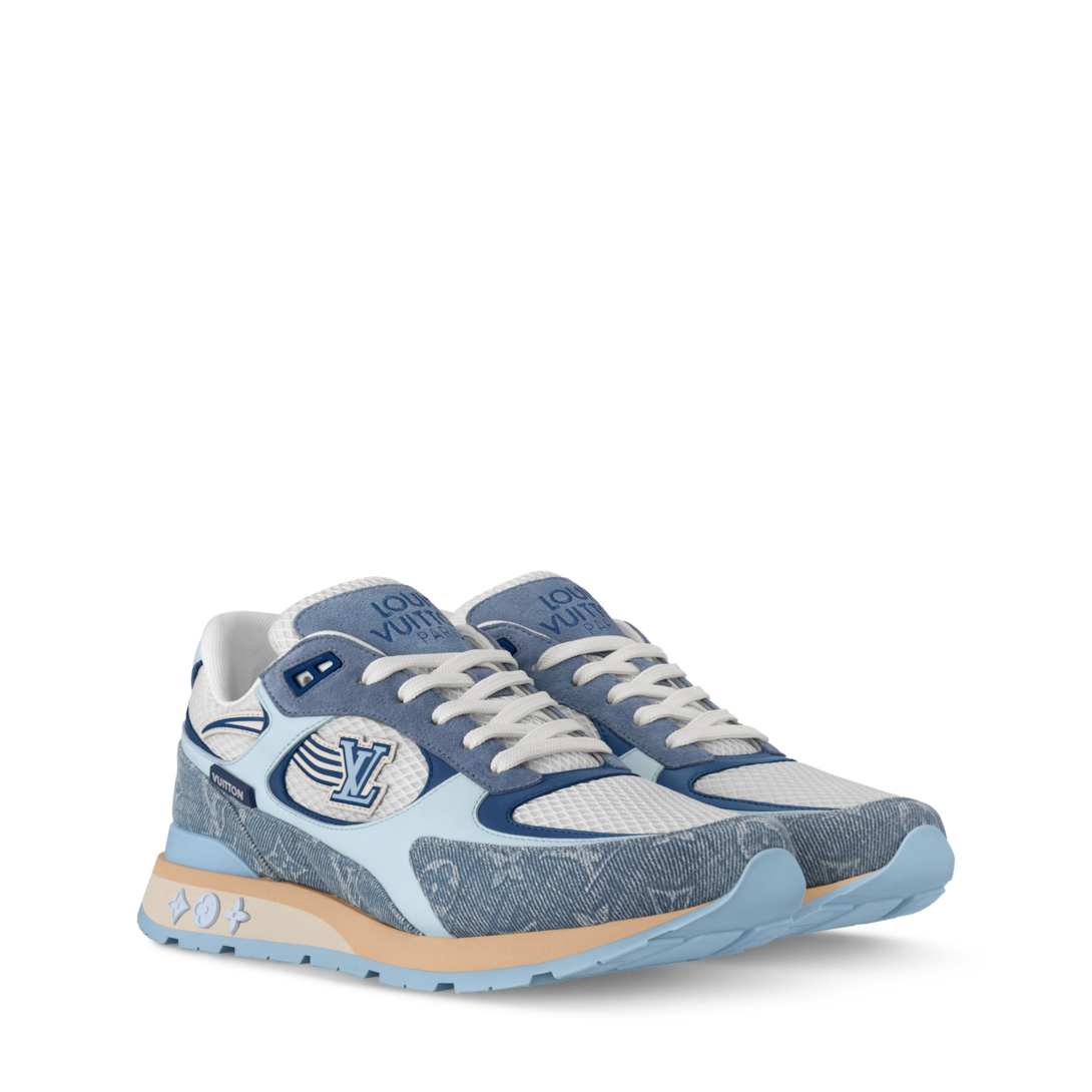 靴 LOUIS VUITTON runway sneaker navy Louis Vuitton LV Run Away Blue Sneaker | 1ABFCE